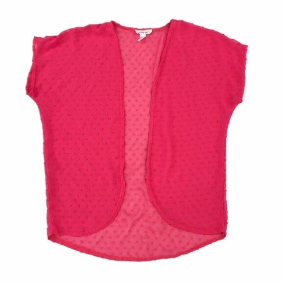 Urban Rose Top Girl Size 14 Cover Up Topper Open Front Lightweight Pink - Picture 1 of 6